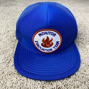 Vintage Sportcap Monitor Evacuation Team Patch Hat Blue‎ Snapback Trucker Cap